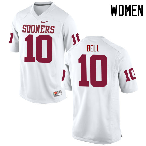 Women Oklahoma Sooners #10 Blake Bell College Football Jerseys Game-White - Click Image to Close